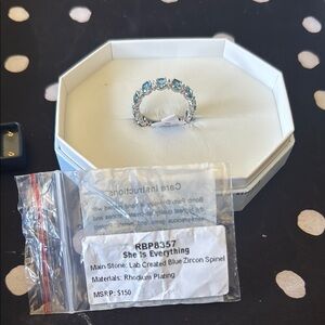 Blue Zircon Spinel Ring BP She is Everything 8357